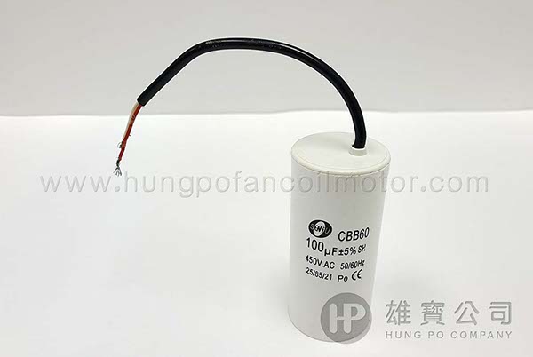 100µF_White_Round (Wired) Running_Capacitor