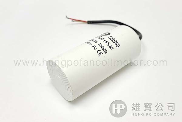 100µF_White_Round (Wired) Running_Capacitor