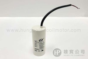 30µF_White_Round (Wired) Running_Capacitor